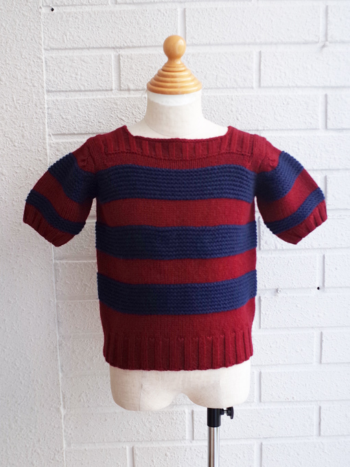 bonpoint ワイドボーダー半袖ニットプルオーバー OTTI オッティ パリや  