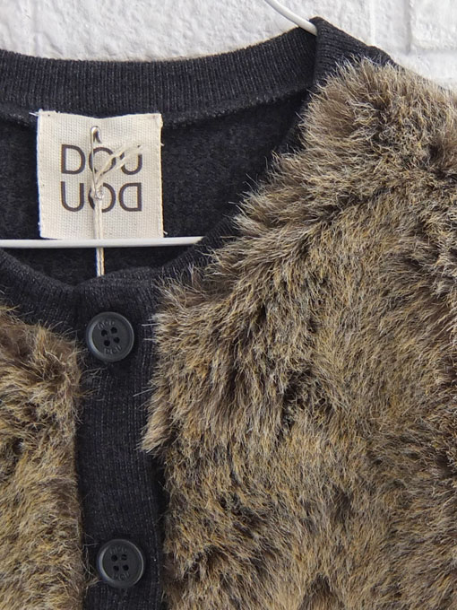 イタリア子供服 DOUUOD 秋冬コレクション ファーカーディガン