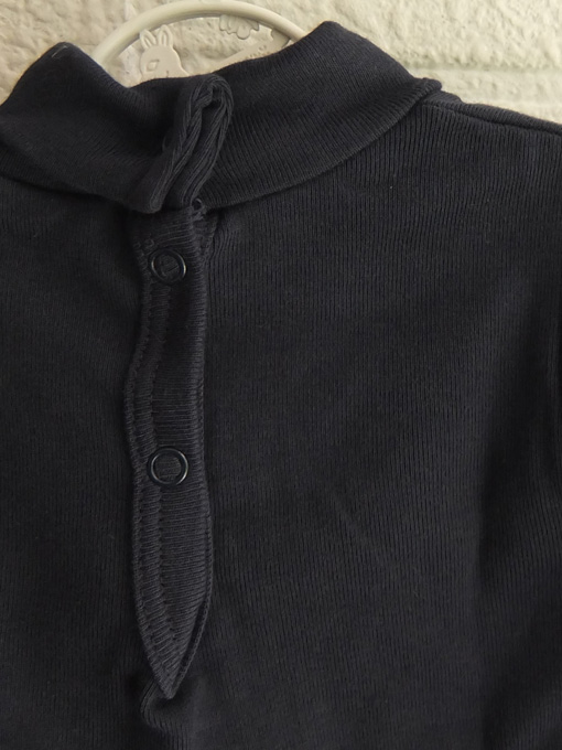 フランス子供服 PETIT BATEAU プチバトー 裏起毛タートルネック長袖ボディ