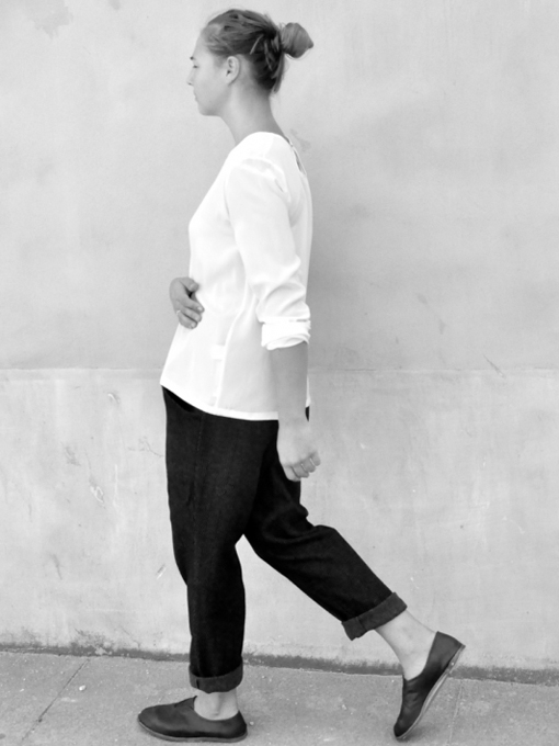 LE VESTIAIRE DE JEANNE LE VESTIAIRE DE CLE VDJ　Robe manteau　Long sleeves blouse white silk　シルクブラウス