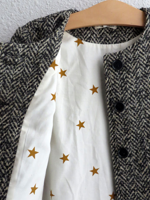 イタリア子供服 BABE&TESS ベイブアンドテス ジャガードノーカラーコート