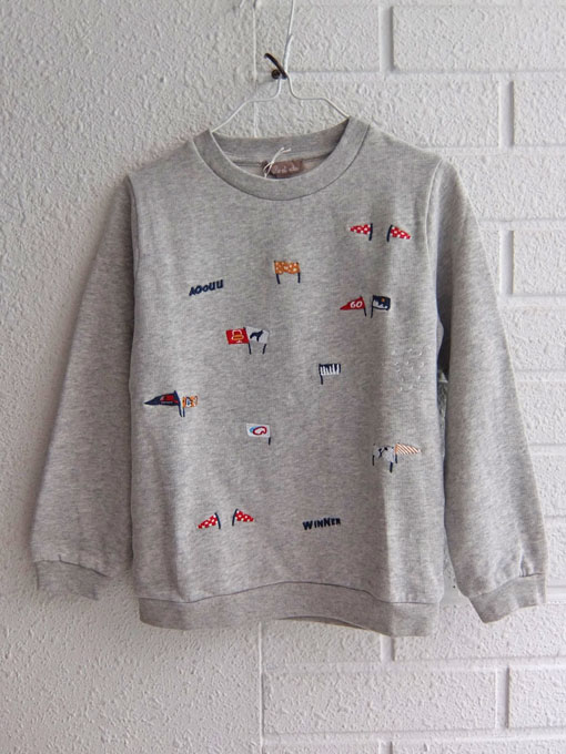 フランス子供服 emile et ida エミールエイダ 刺繍スウェットトレーナー
