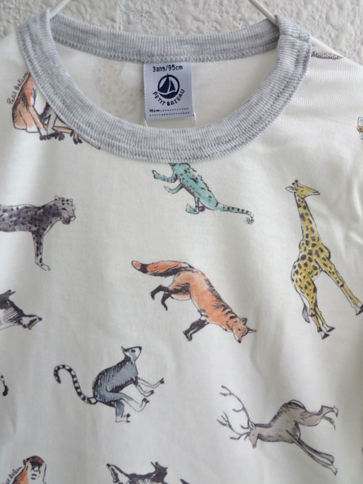 フランス子供服 PETIT BATEAU プチバトー プリント長袖パジャマ