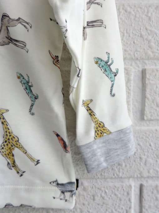 フランス子供服 PETIT BATEAU プチバトー プリント長袖パジャマ