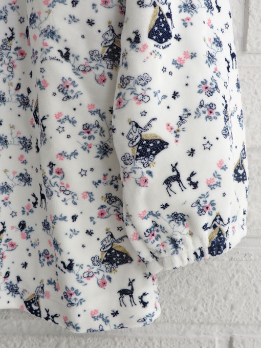 フランス子供服 PETIT BATEAU プチバトー ベロアプリント長袖パジャマ