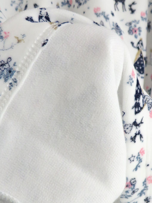 フランス子供服 PETIT BATEAU プチバトー ベロアプリント長袖パジャマ