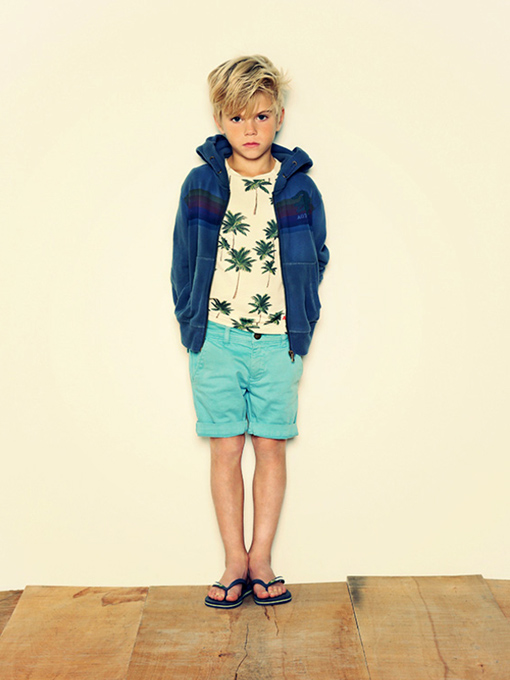 ベルギー子供服 AMERICAN OUTFITTERS アメリカンアウトフィッターズ AO76 ヤシの木プリントTシャツ