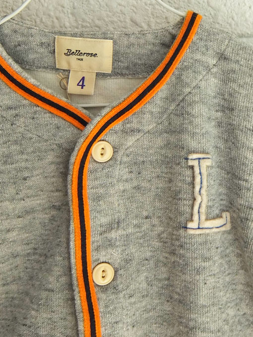 ベルギー子供服 bellerose kids ベルローズキッズ ボーイズ゙ ベースボールスウェットシャツ
