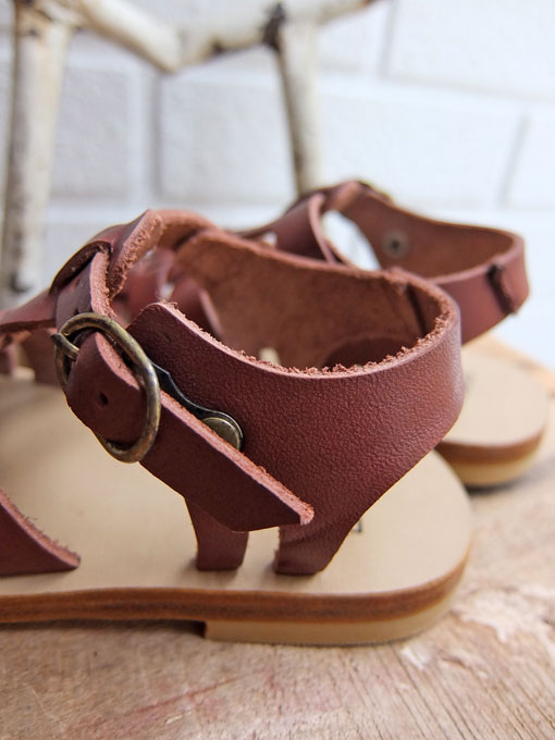 フランス子供服 BONTON ボントン Mika sandals 編み込みレザーサンダル