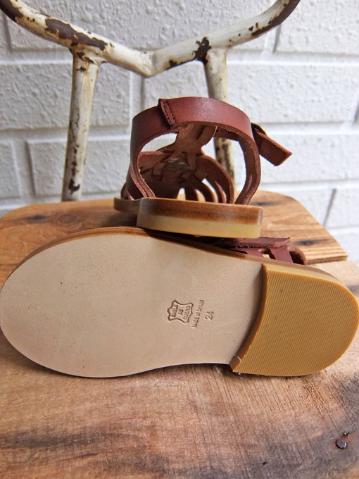 フランス子供服 BONTON ボントン Mika sandals 編み込みレザーサンダル