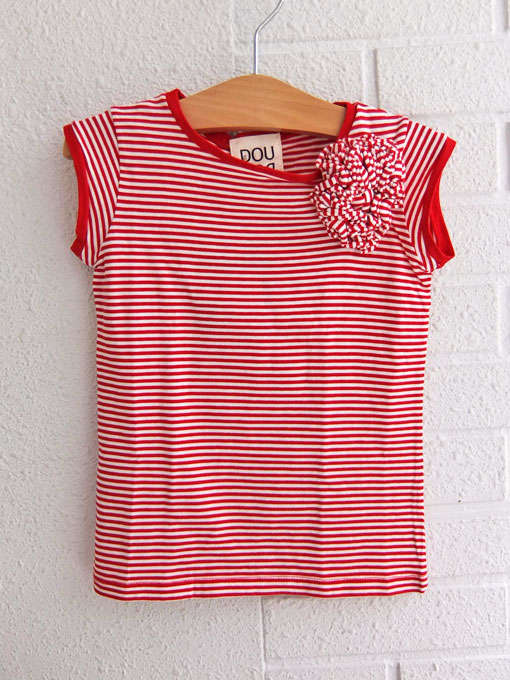 イタリア子供服 DOUUOD ボーダーTシャツ