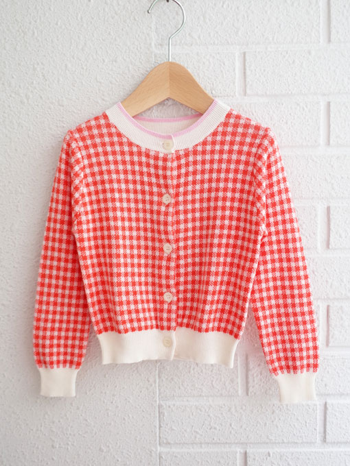 ベルギー子供服 morley kids チェックカーディガン