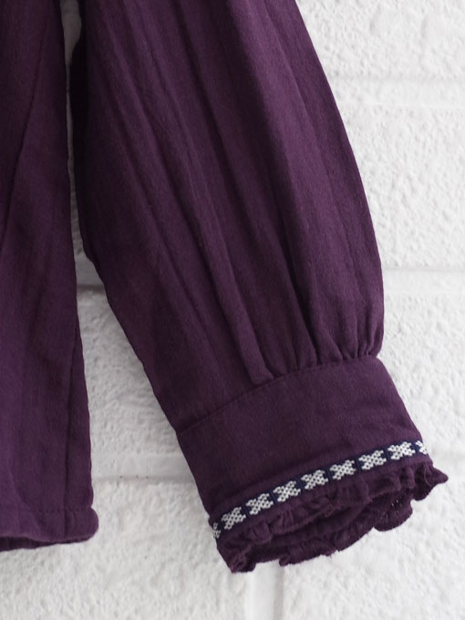 CARAMEL キャラメル Danae Blouse, Aubergine ブラウス