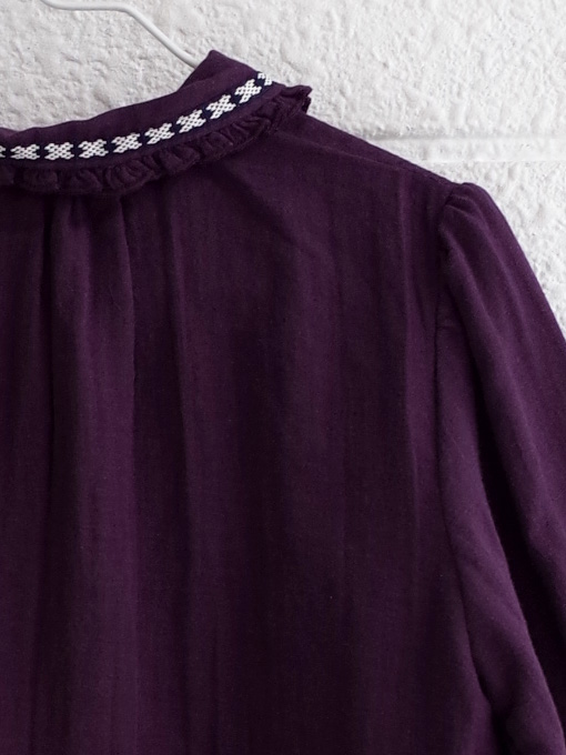 CARAMEL キャラメル Danae Blouse, Aubergine ブラウス