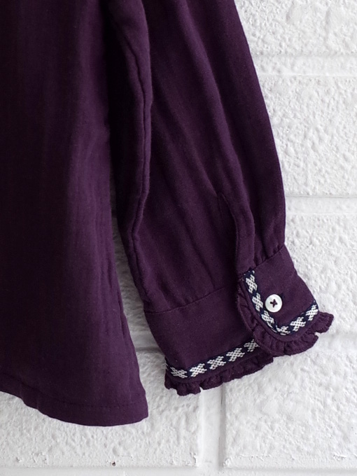 CARAMEL キャラメル Danae Blouse, Aubergine ブラウス