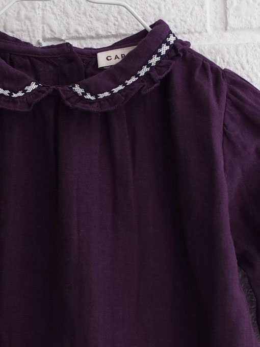 CARAMEL キャラメル Danae baby Blouse, Aubergine ベビーブラウス
