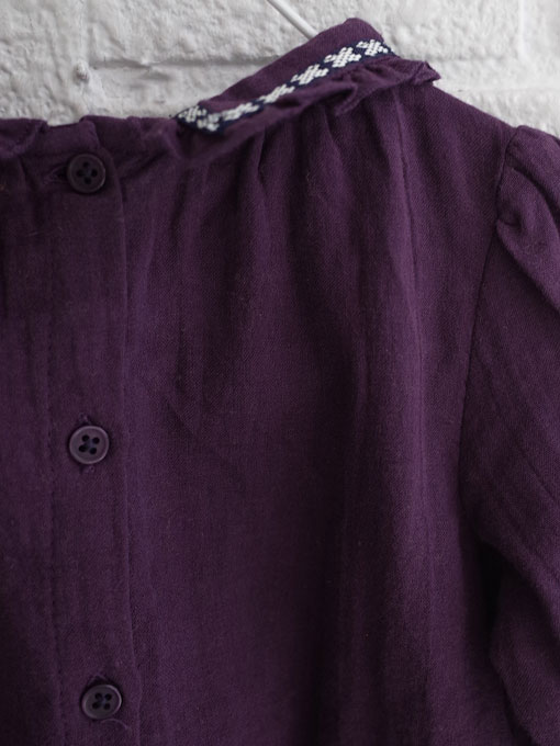 CARAMEL キャラメル Danae baby Blouse, Aubergine ベビーブラウス