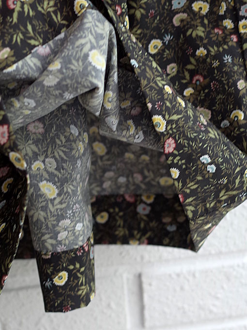 CARAMEL キャラメル Nemesis Dress, Liberty Mina Dark Green リバティフリルワンピース