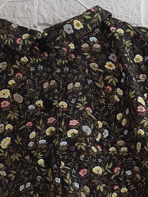 CARAMEL キャラメル Nemesis Dress, Liberty Mina Dark Green リバティフリルワンピース