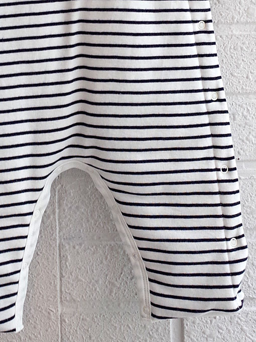 petit bateau プチバトー マリニエールフード付前開きロンパース