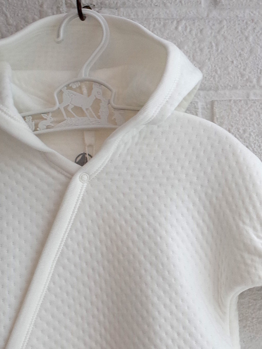 petit bateau プチバトー チュビックキルティングフード付きロンパース