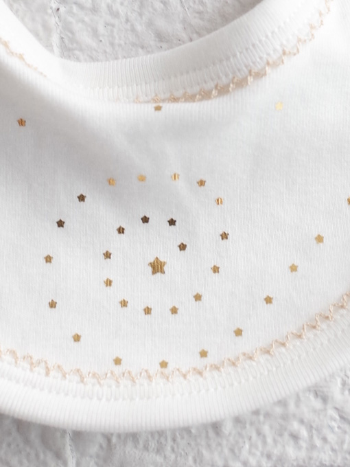 petit bateau プチバトー スタイ付きベロアロンパース