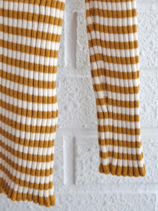 BABE&TESS　ボーダーリブニットカーディガン