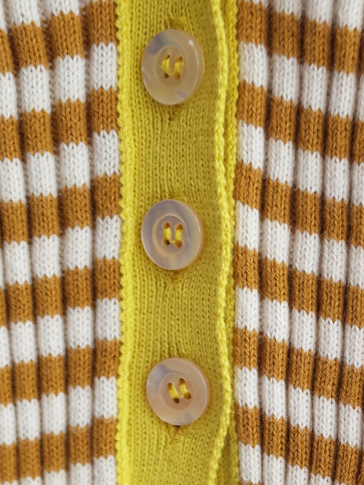 BABE&TESS　ボーダーリブニットカーディガン