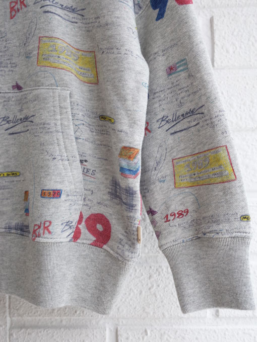 ベルギー子供服 bellerose kids ベルローズキッズ ボーイズ プリントフードスウェットパーカー