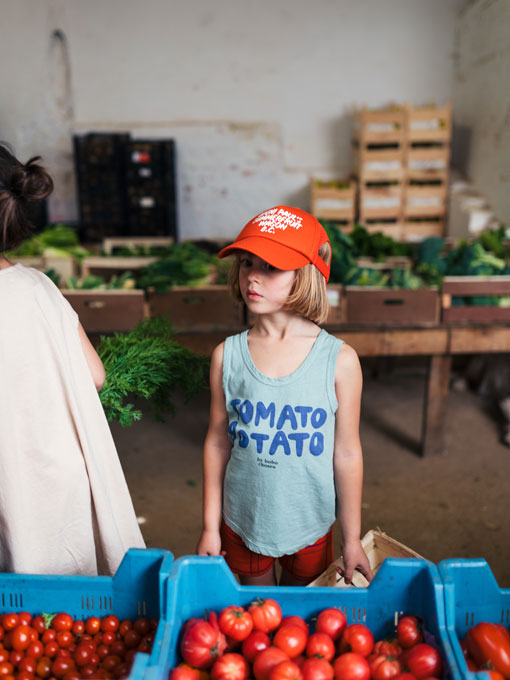 Bobo Choses Tomato Potato Linen Tank Top リネン混タンクトップ スペイン子供服 Otti オッティ パリやイタリア ベルギーのインポート子供服 インポートセレクトショップ Bobo Choses Tomato Potato Linen Tank Top リネン混タンクトップ スペイン子供服 Otti オッティ パリやイタリア ベルギーのインポート子供服 インポートセレクトショップ