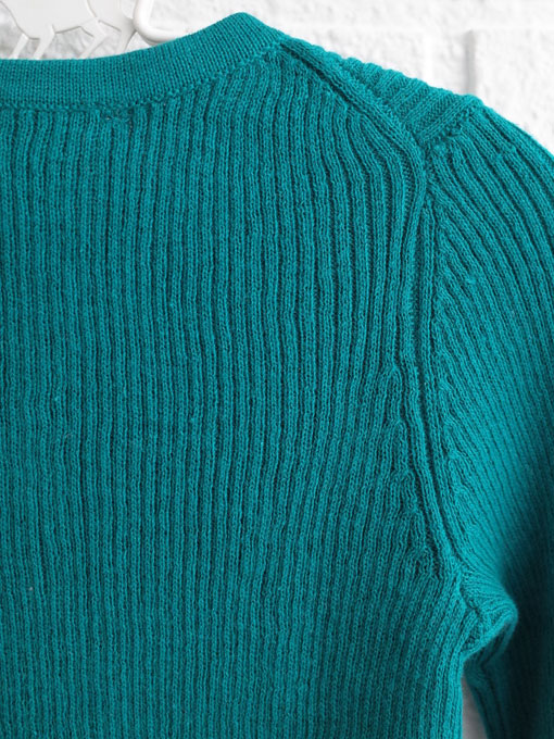 CARAMEL キャラメル caramel baby&child Zenobia Baby Cardigan, Teal ベビーコットンリブカーディガン