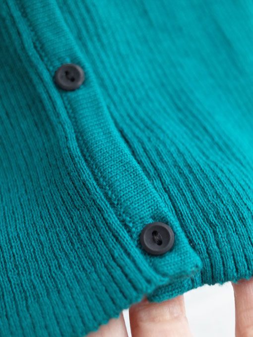 CARAMEL キャラメル caramel baby&child Zenobia Baby Cardigan, Teal ベビーコットンリブカーディガン