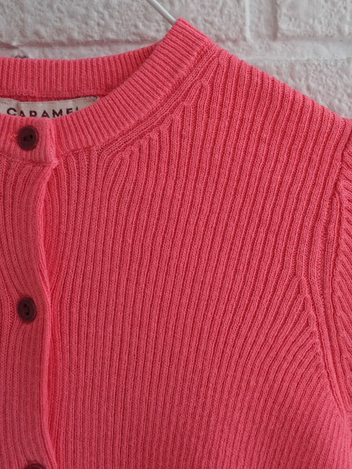 CARAMEL キャラメル caramel baby&child Zenobia Cardigan, Candy コットンリブカーディガン