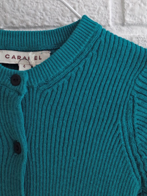 CARAMEL キャラメル caramel baby&child Zenobia Cardigan, Candy コットンリブカーディガン