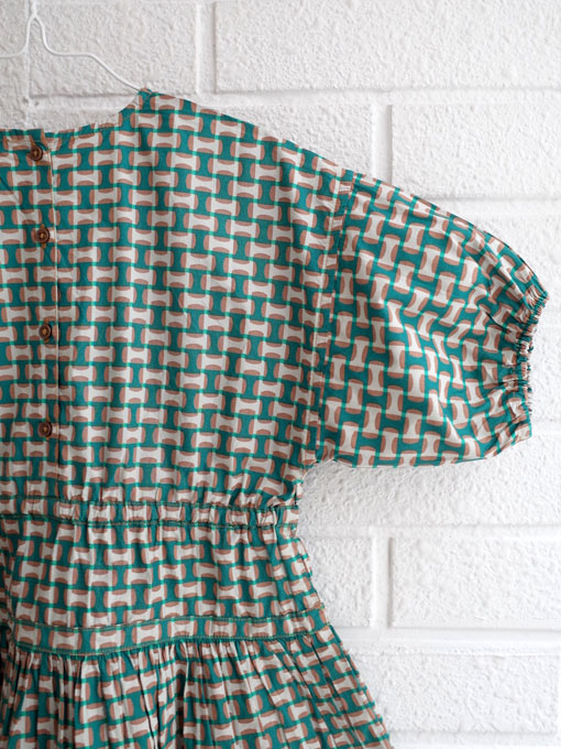 CARAMEL キャラメル caramel baby&child Cyclamen Dress, Emerald Geo プリントワンピース