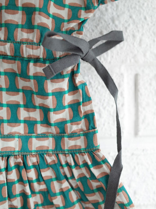 CARAMEL キャラメル caramel baby&child Cyclamen Dress, Emerald Geo プリントワンピース