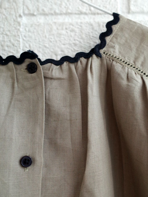 CARAMEL キャラメル caramel baby&child Hyacinth Dress, Stone Grey スクウェアネックワンピース