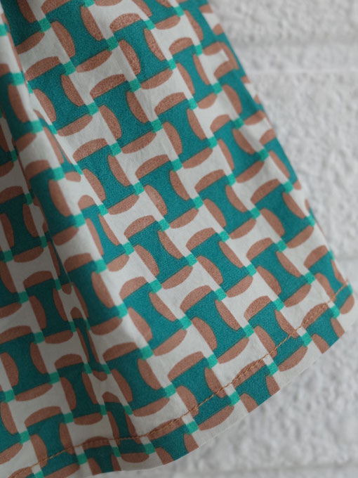 CARAMEL キャラメル caramel baby&child Iris Skirt, Emerald Geo プリントフレアスカート