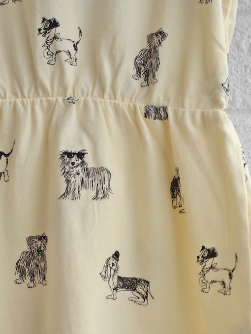 emile et ida エミールエイダ フランス子供服 犬プリントジャージーワンピース