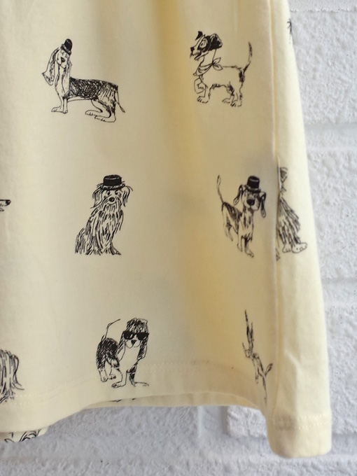emile et ida エミールエイダ フランス子供服 犬プリントジャージーワンピース