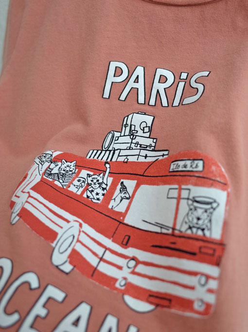 emile et ida エミールエイダ フランス子供服 リゾートバスプリントTシャツ