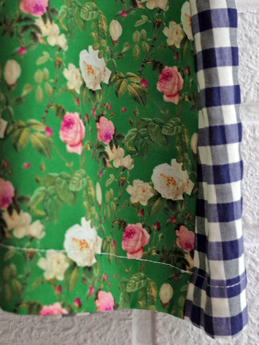 イタリア子供服 OLIVE オリーブギンガム花柄ワンピース