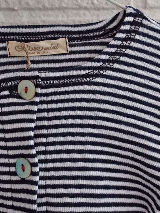 イタリア子供服 OLIVE ベビー ボーダージャージーカーディガン
