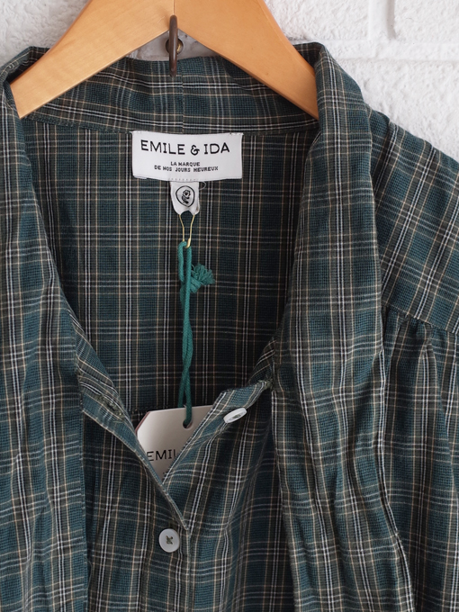 emile et ida woman　EDIVA　チェックタイブラウス