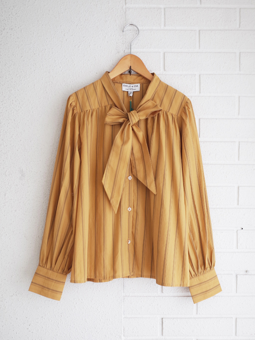 emile et ida woman EDIVA1　ストライプタイブラウス