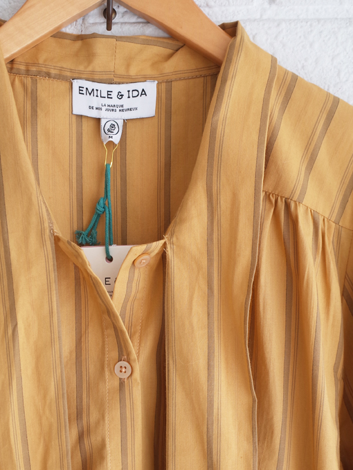 emile et ida woman EDIVA1　ストライプタイブラウス