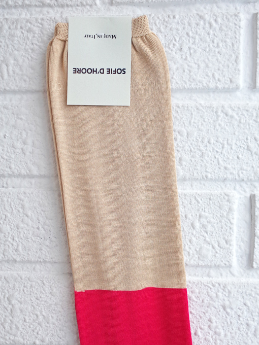 SOFIE D'HOORE　FARBER　ソフィードール　ブロックカラーハイソックス