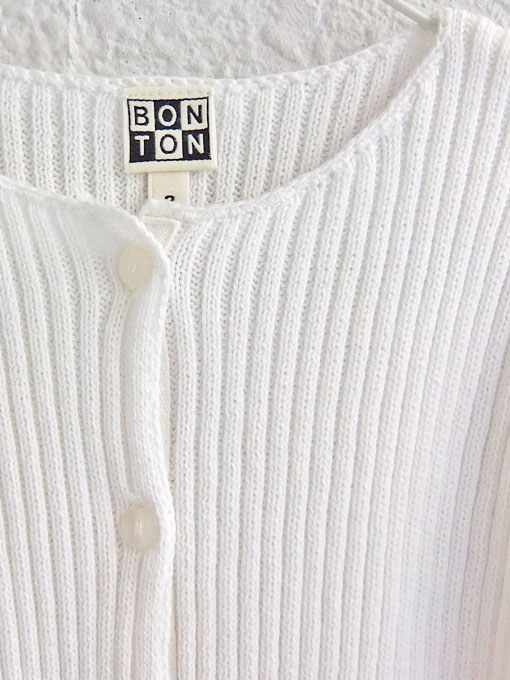 BONTON ボントン 長袖リブカーディガン