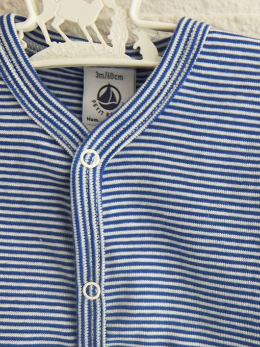プチバトー petit bateau ミラレ足なしロンパース