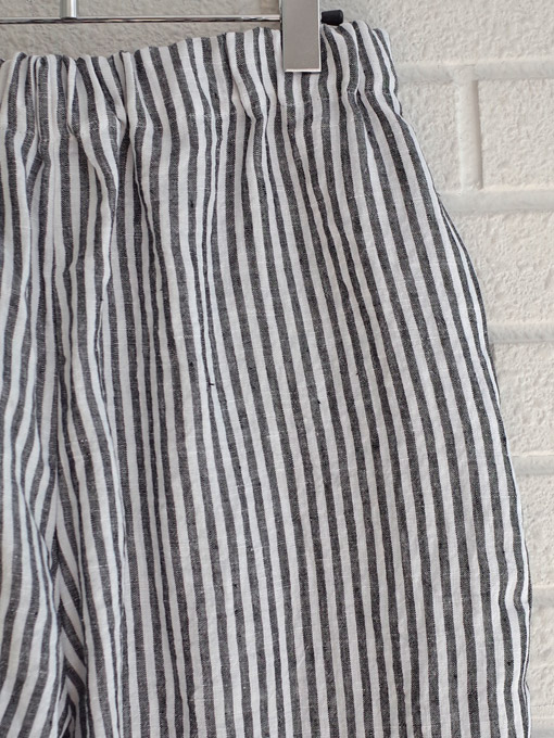 Le vestiaire de jeanne VDJ Classic trousers, light stripes linen リネンストライプロングパンツ